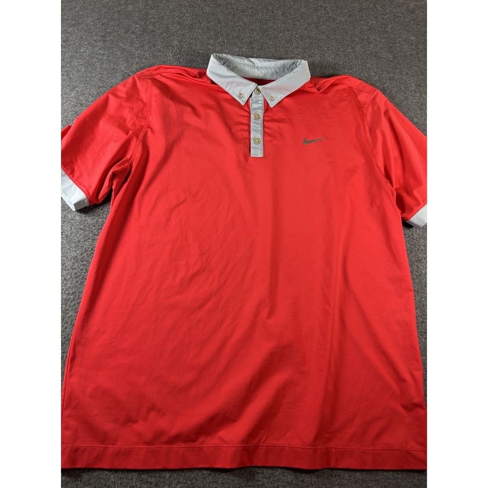 Nike Golf Tour Performance Dri-Fit‎ Stretch Short Sleeve Red Polo Size XL - Picture 4 of 7